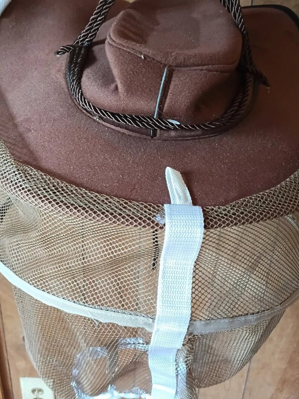 cowboy beekeeper hat with a veil